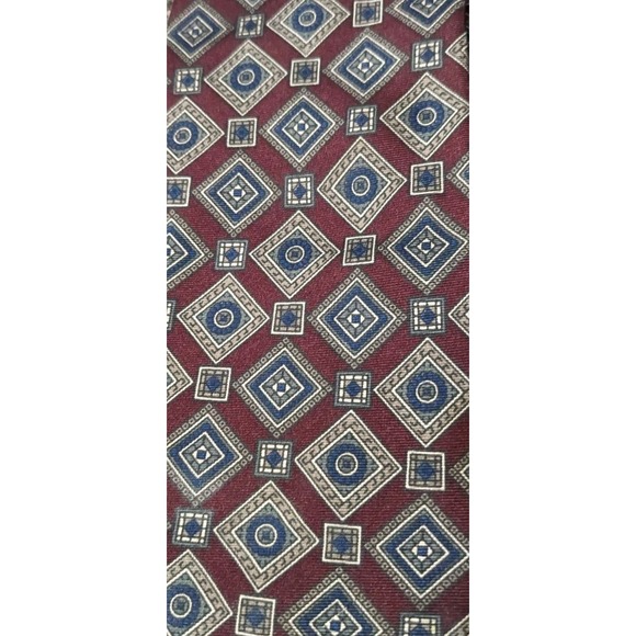 Oscar de la Renta Other - Men's Long Silk Necktie Oscar de la Renta Couture Collection Tie Burgundy Luxury